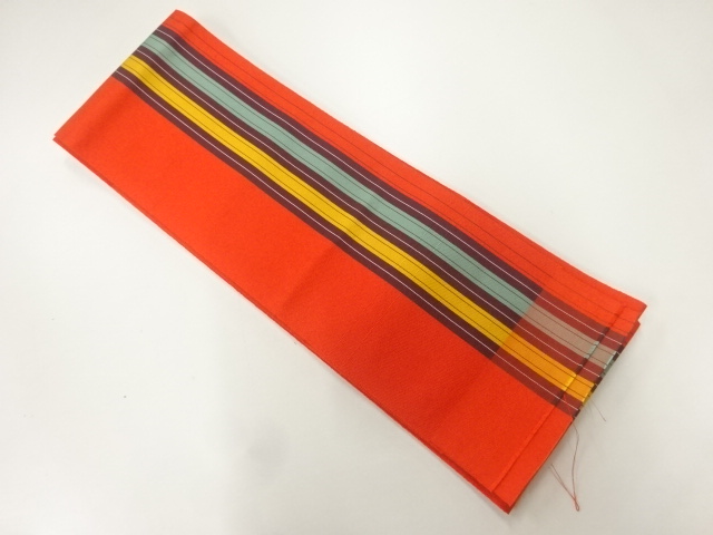 JAPANESE HANHABA OBI / CHIKUZEN HAKATA / WOVEN STRIPE